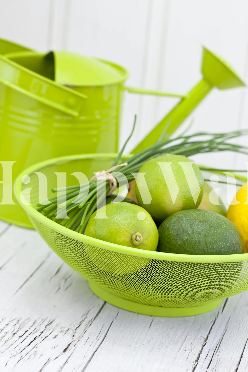 Fresh Green Lemon Still Life návrh tapety