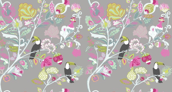 Toucans Indienne Pastel Mural