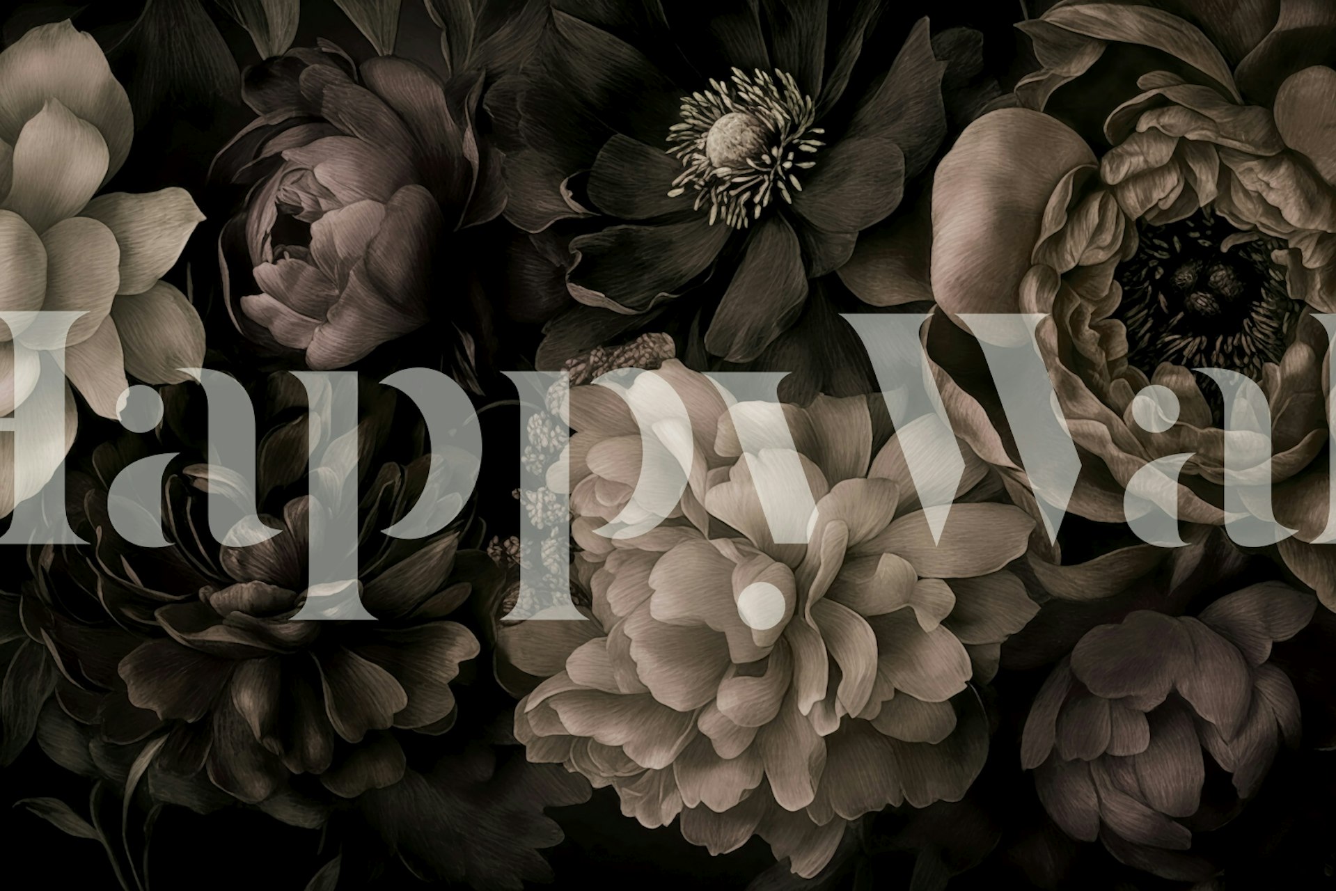 Floral wallpaper design in a stylish room