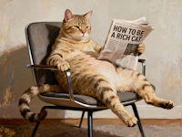 Feline Wealth Wisdom tapete