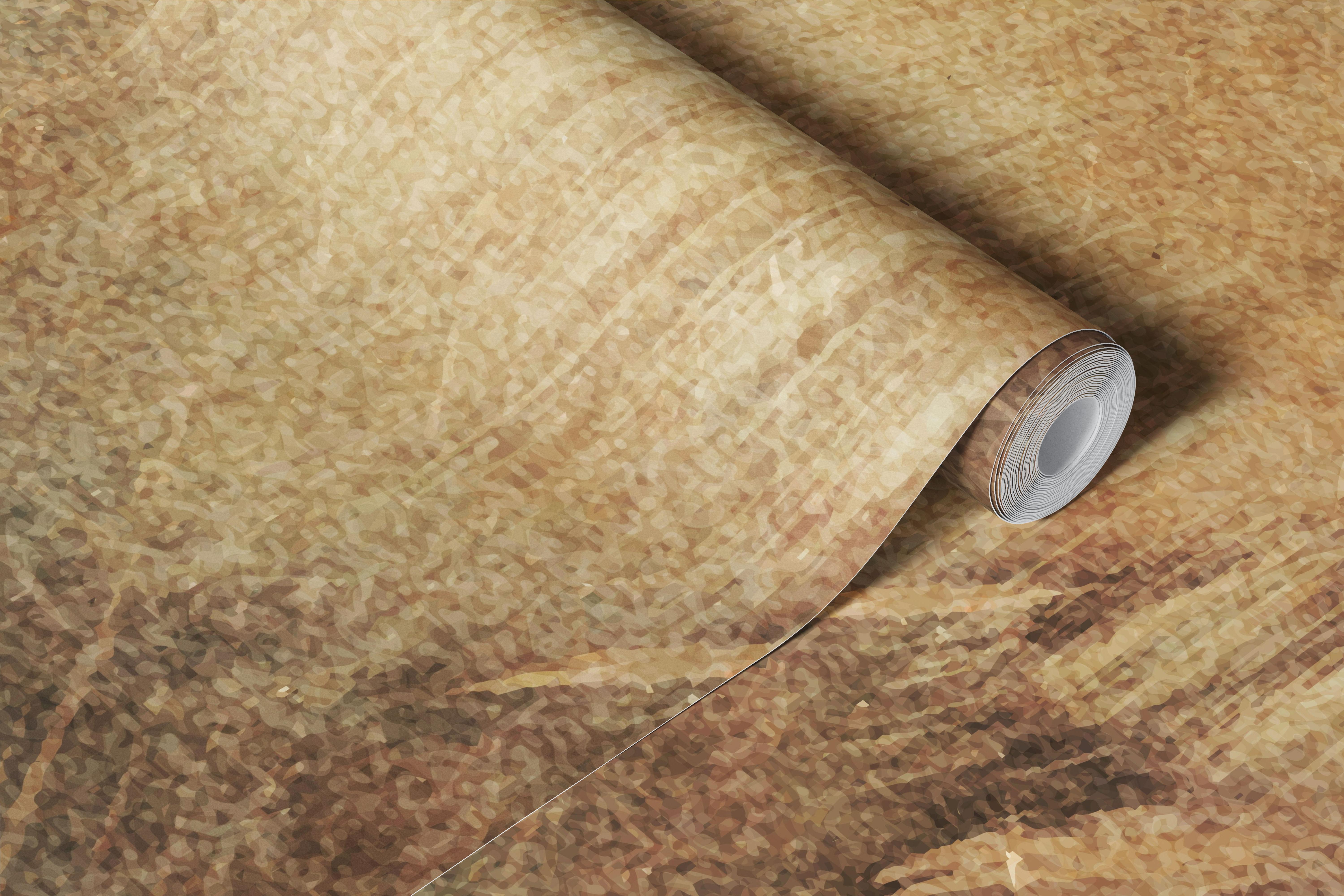 Aged copper patina wallpaper in a room