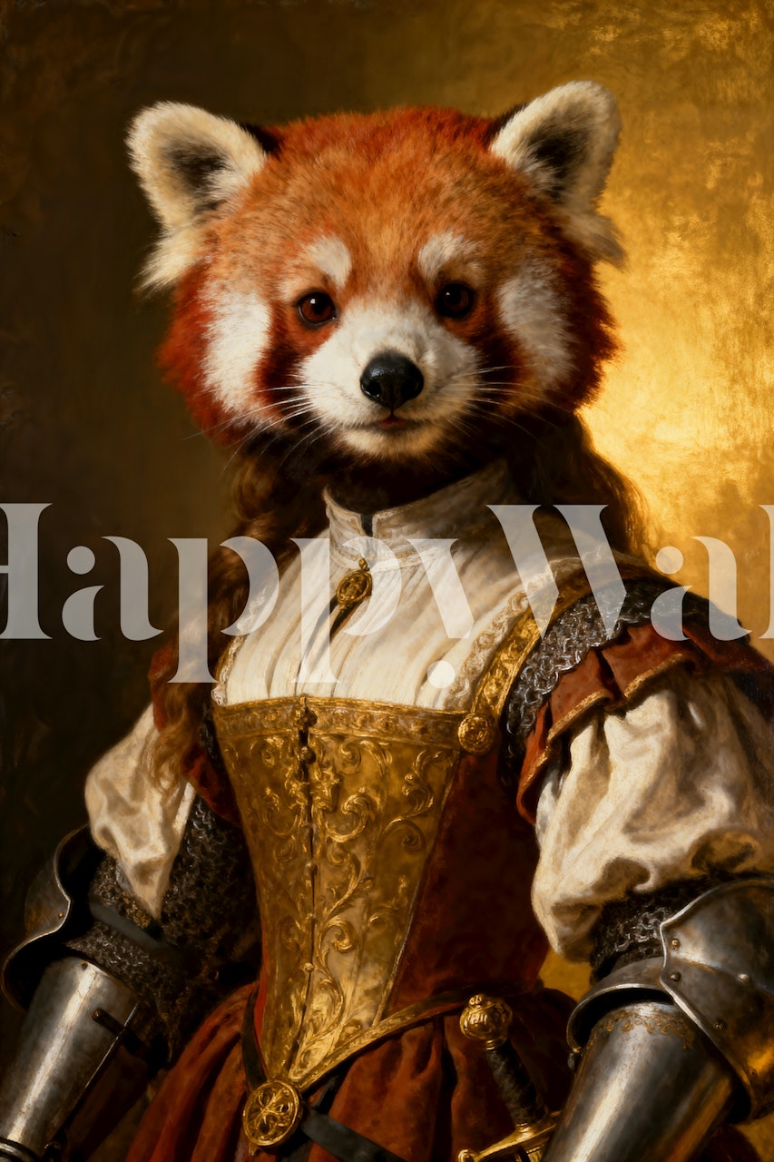 Tapeta s portretom Noble Red Panda u sobi