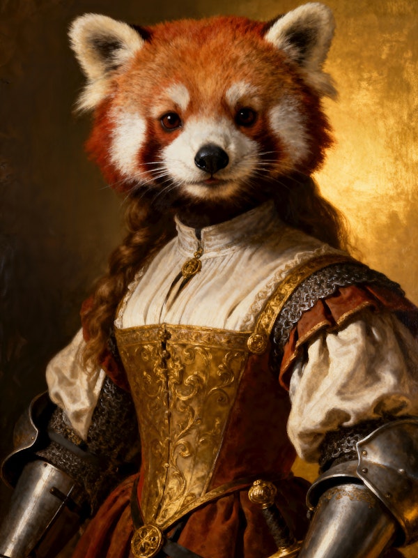 Noble Red Panda Portrait