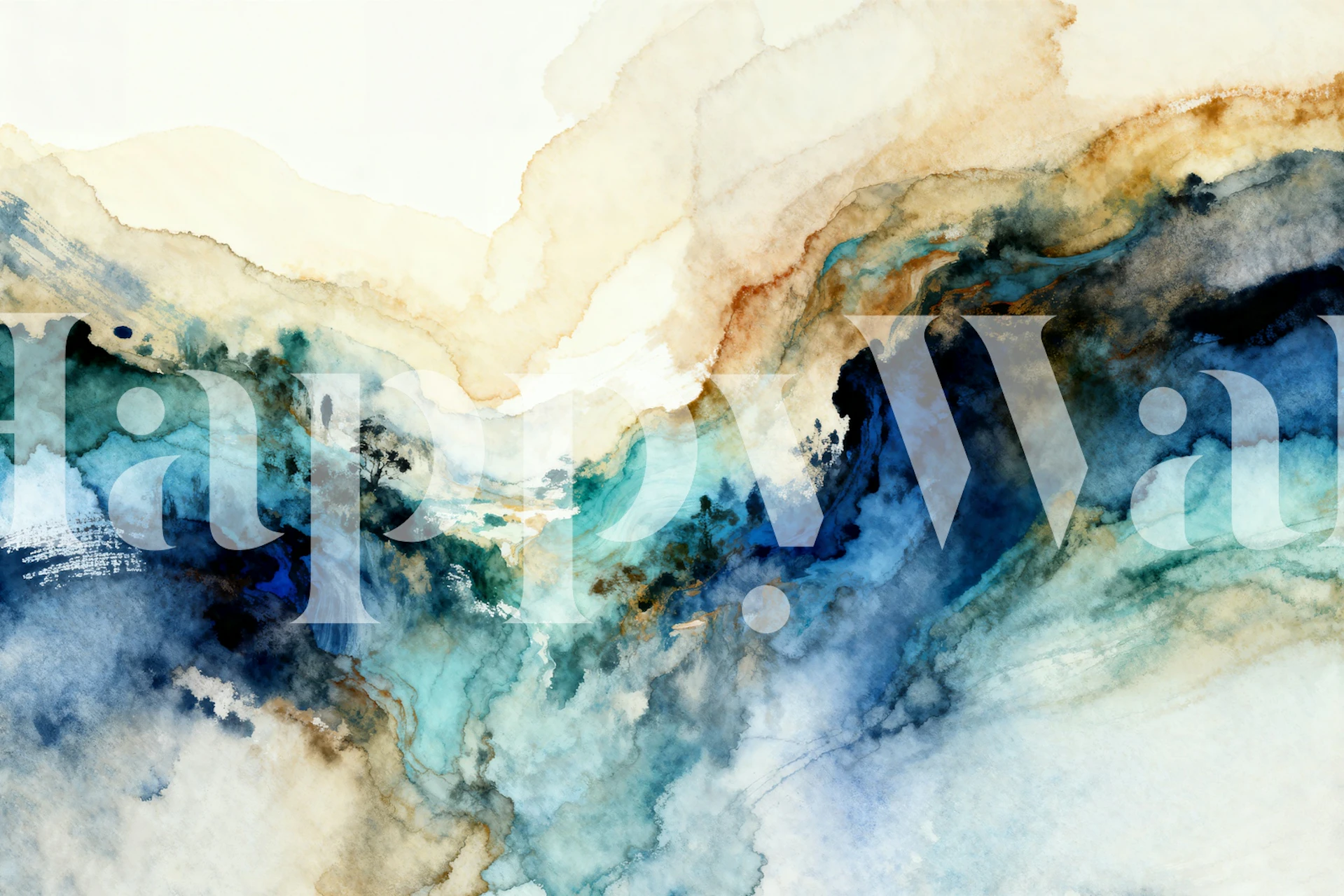 Blue Horizon Dreams tapet i et rumindstilling