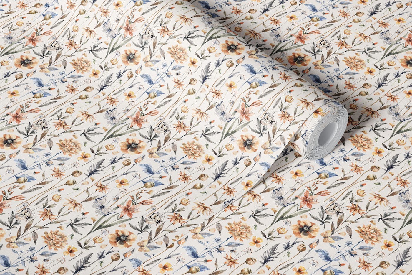 Rustic Floral Harmony wallpaper roll