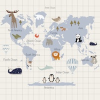 Kids Animal Map Fun wallpaper