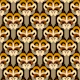 Retro ornate abstract blossoms brown