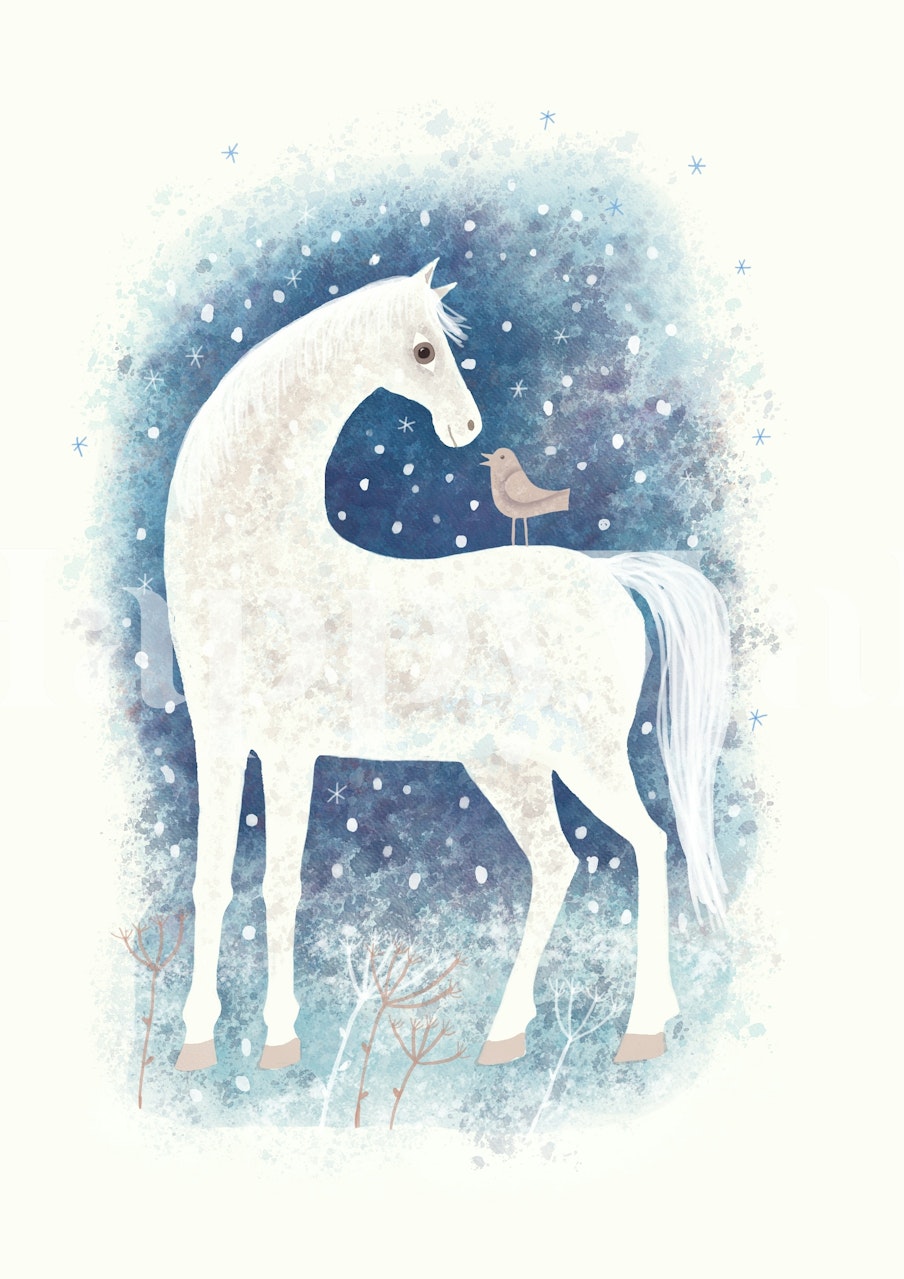 Whimsical Winter Companions tapet i et rum