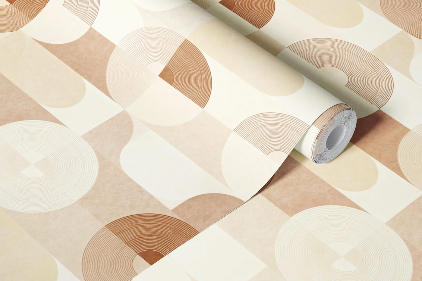 Mid Century Geometric Design wallpaper roll