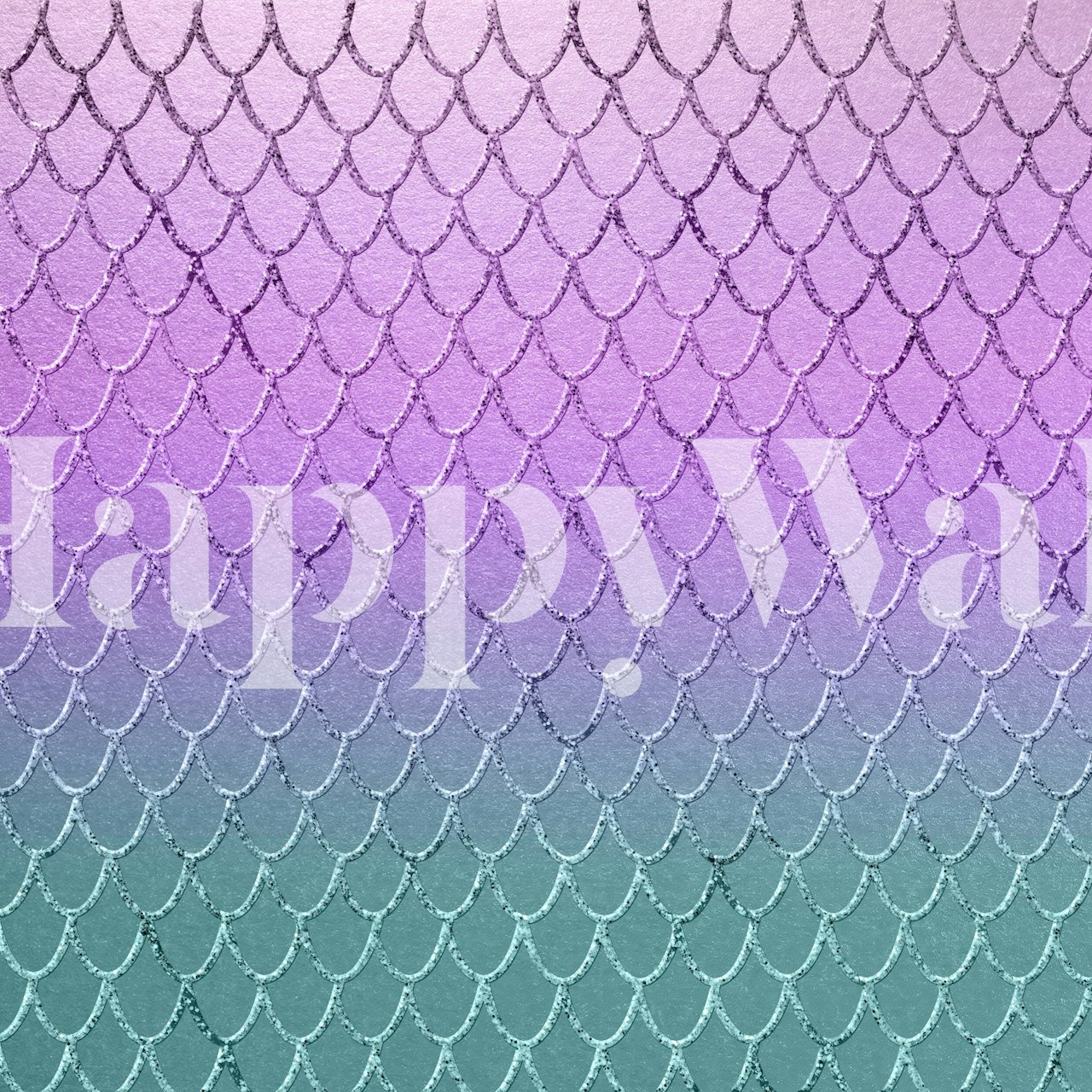 Papel tapiz Mermaid Princess Scales en una habitación