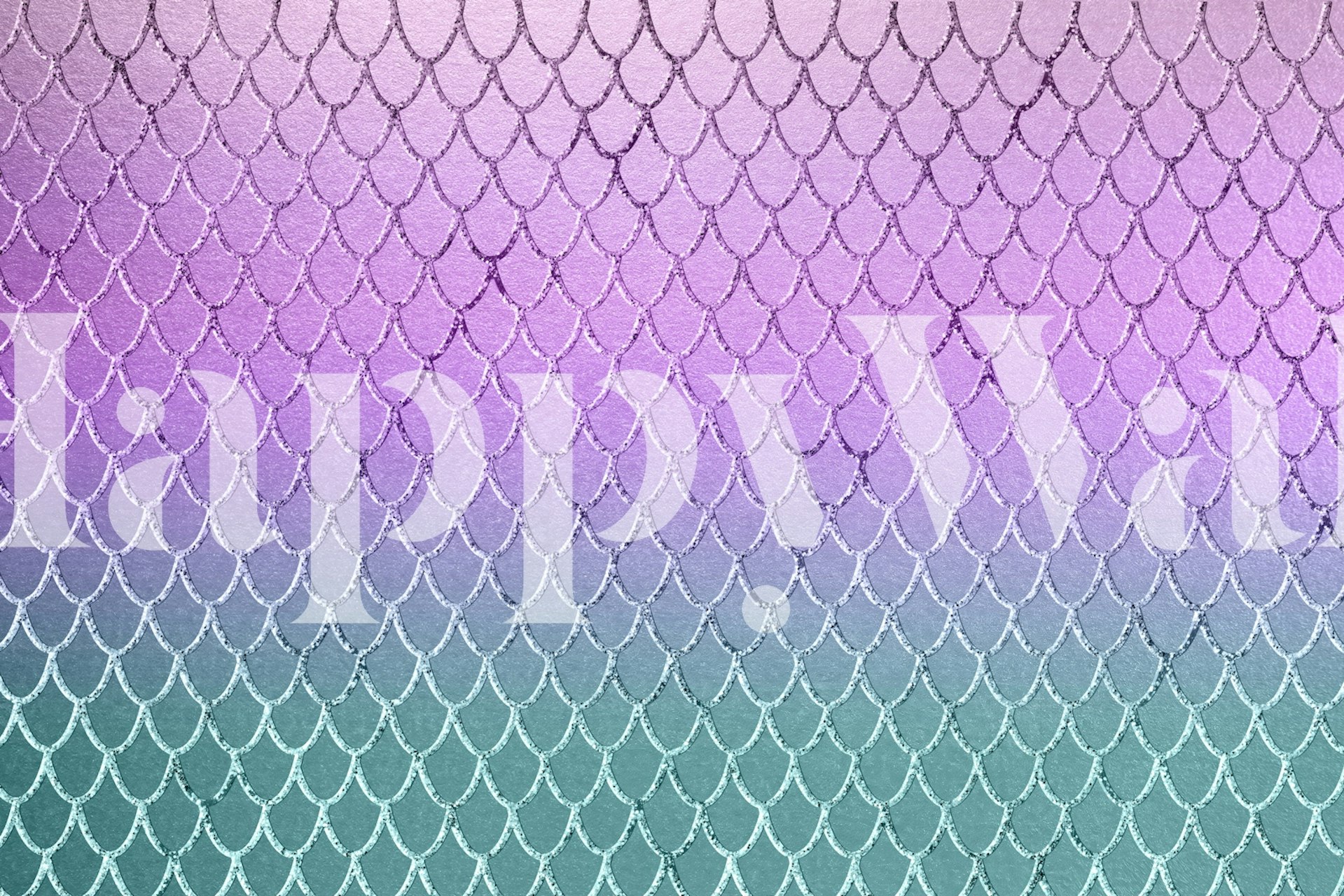 Mermaid Princess Scales tapet i ett rum