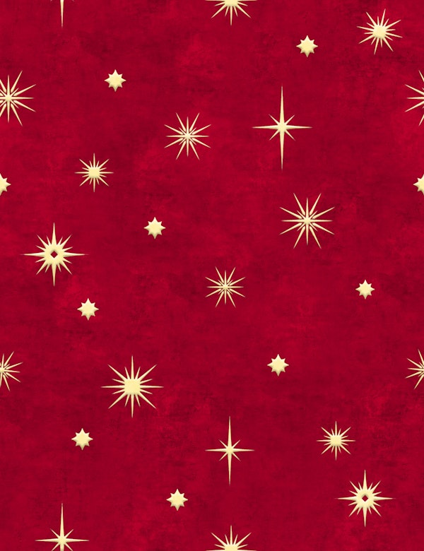 Golden Stars on Red