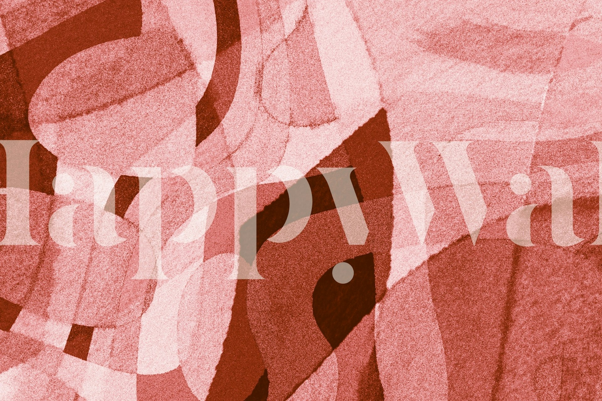 Colorful abstract design wallpaper in a room