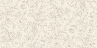 Vintage floral outline brown beige wallpaper