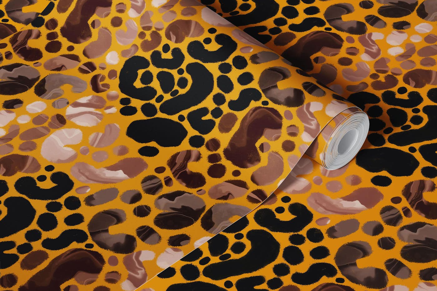 Vibrant Leopard Pattern wallpaper roll