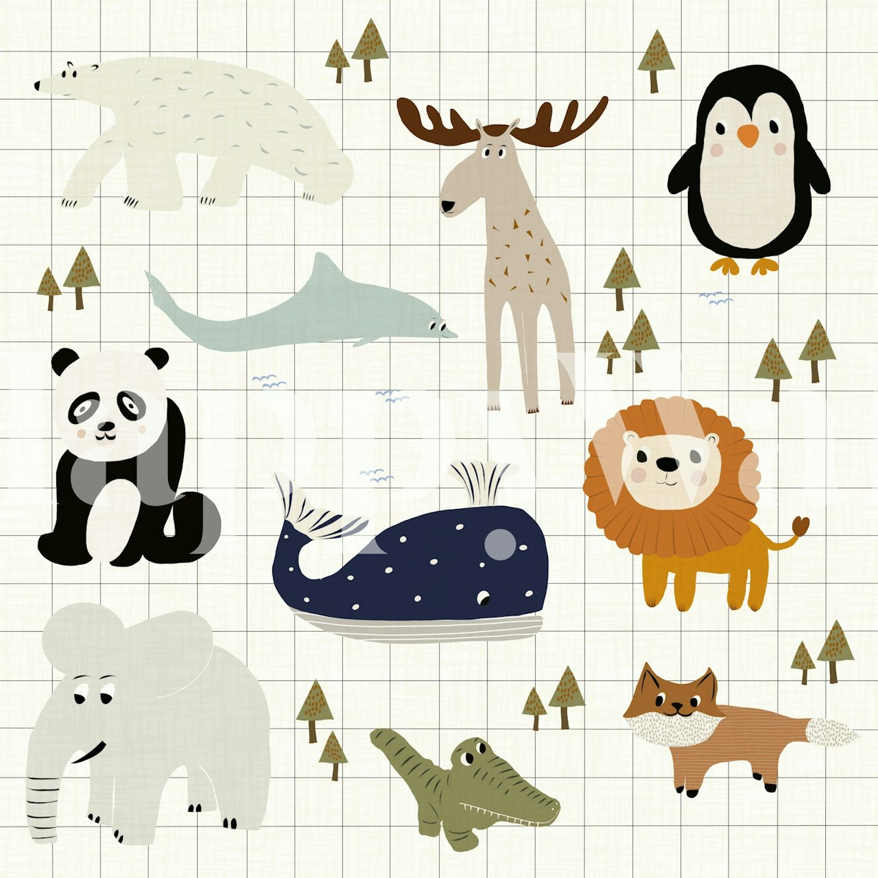 Playful Animal Friends για παιδιά σε δωμάτιο