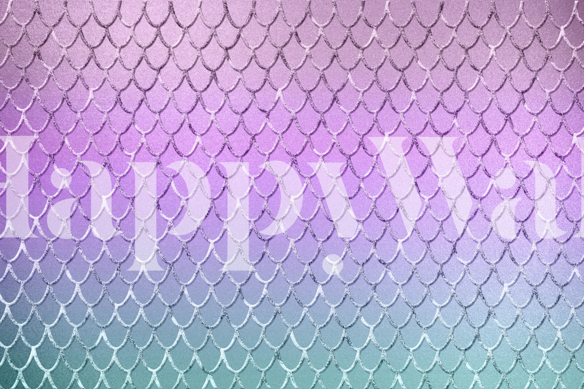 Mermaid Princess Scales wallpaper in a room