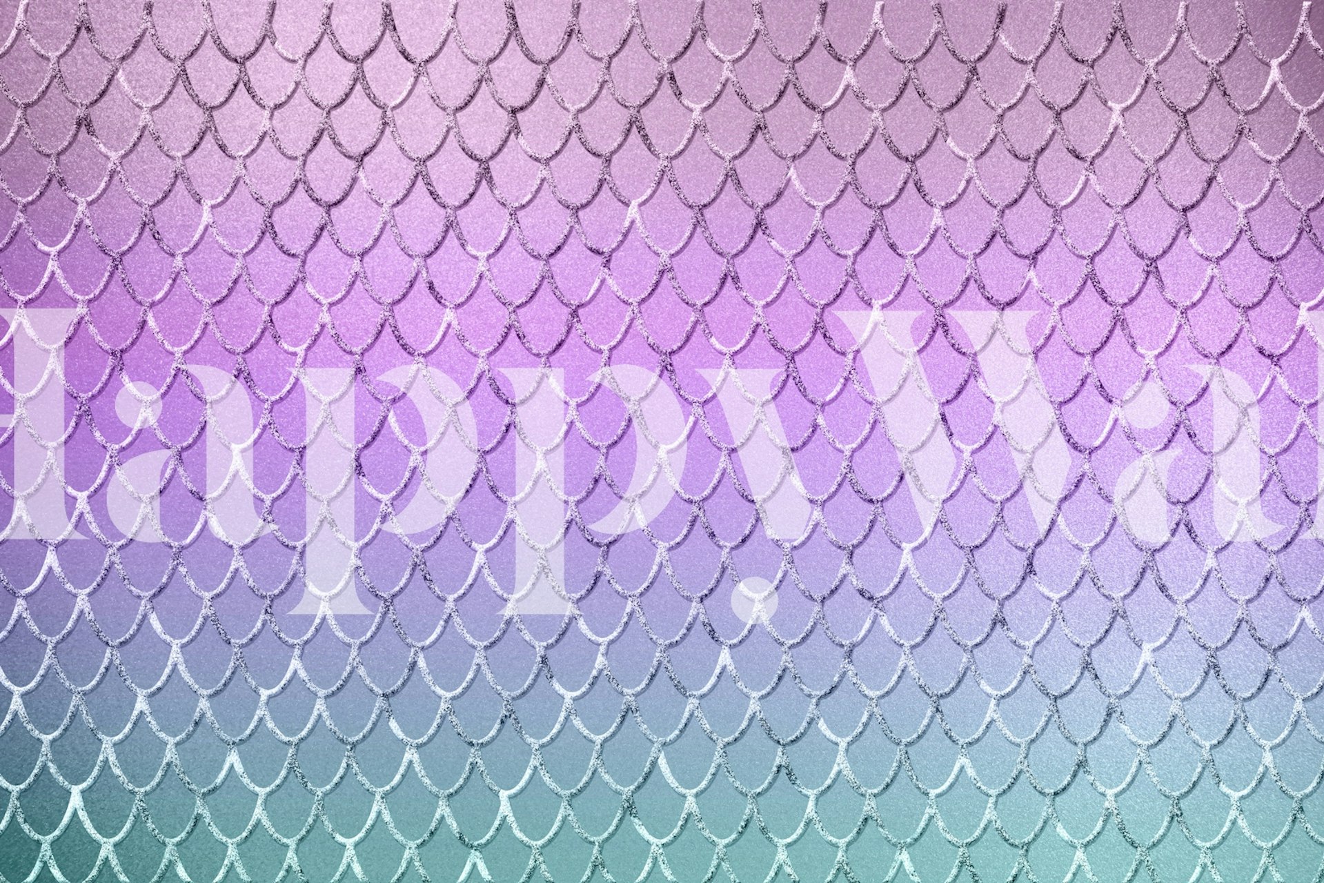 Ταπετσαρία Mermaid Princess Scales σε ένα δωμάτιο