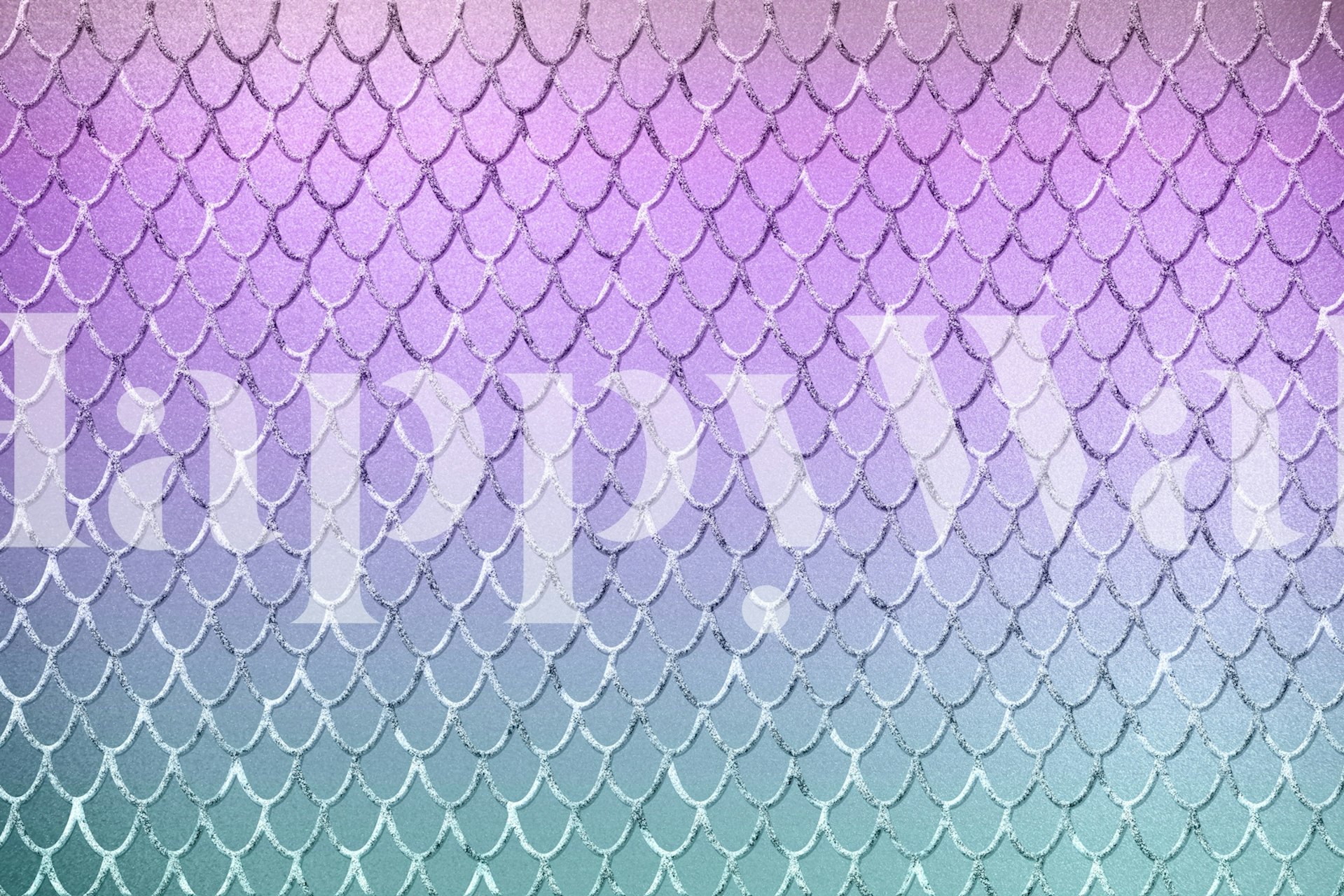 Mermaid Princess Scales 7 tapet uppsatt i ett rum