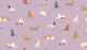Cats on Lavender Canvas