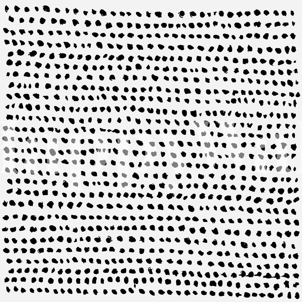 Black and White Dotscape wallpaper in a room