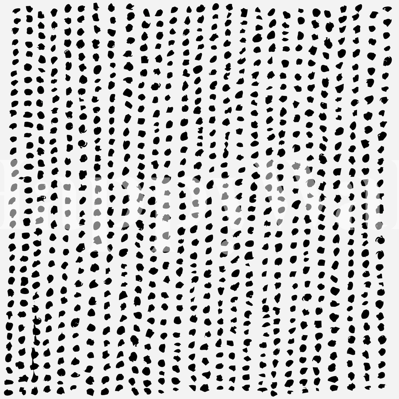 Monochrome Dot Harmony Vertical tapet i ett rum