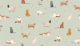 Whimsical Feline Friends green