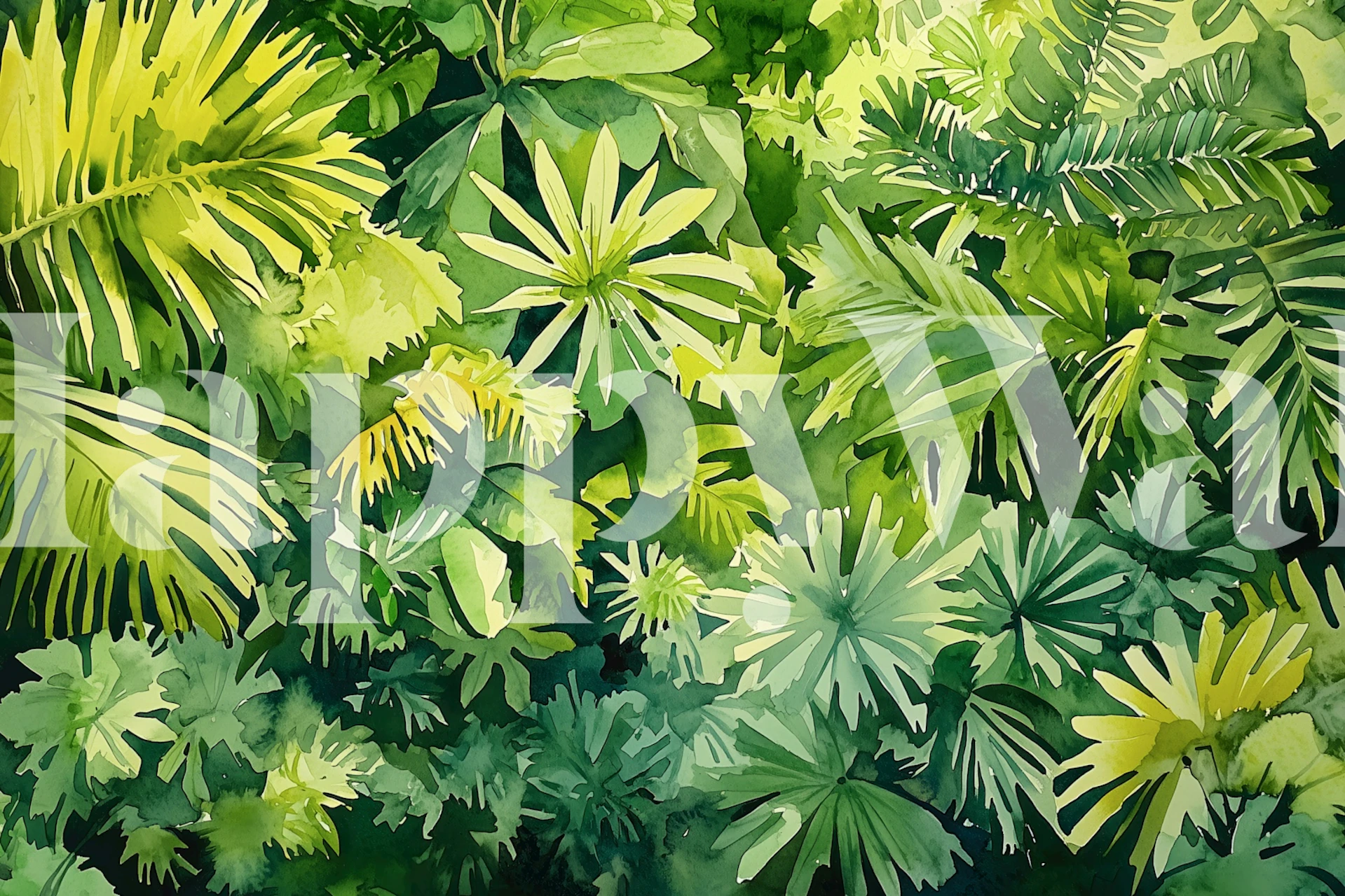 Tropical Jungle Canopy tapet i ett rum