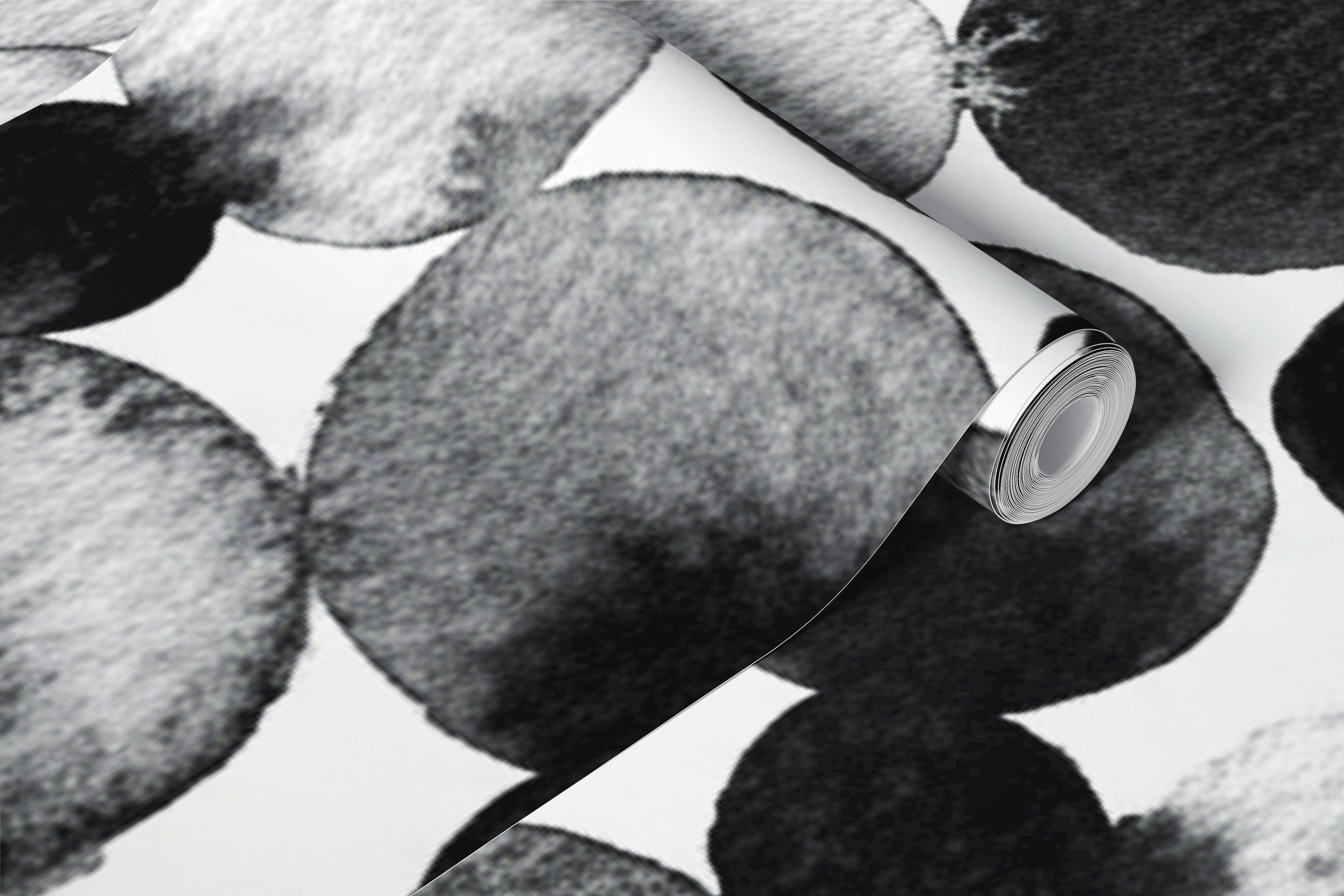 Monochrome Dot Symphony wallpaper in a room