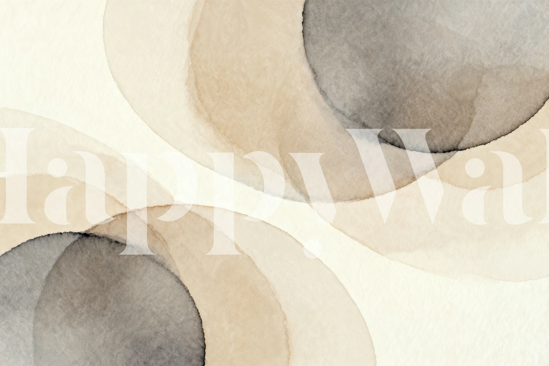 Tapeta Gentle Neutral Circles u sobi