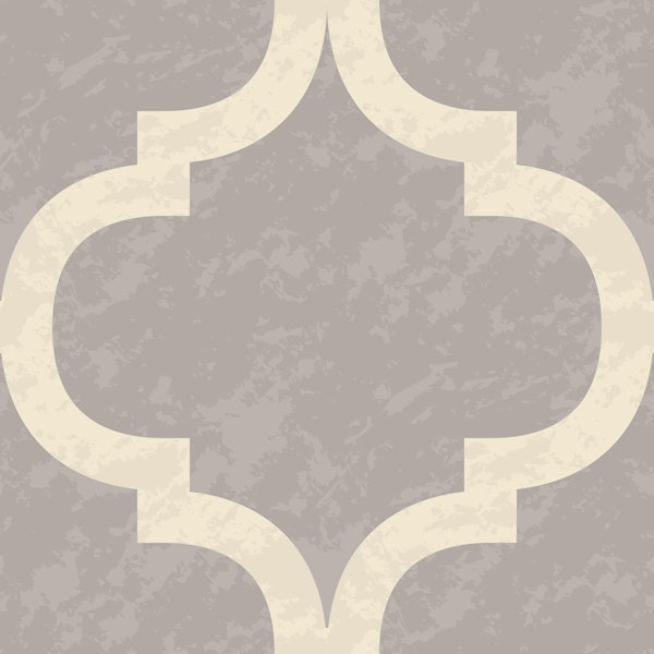 Moroccan Ogee - Stone Grey