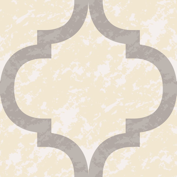 Light Moroccan Ogee - Stone Grey