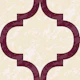 Light Moroccan Ogee - Cabernet Red