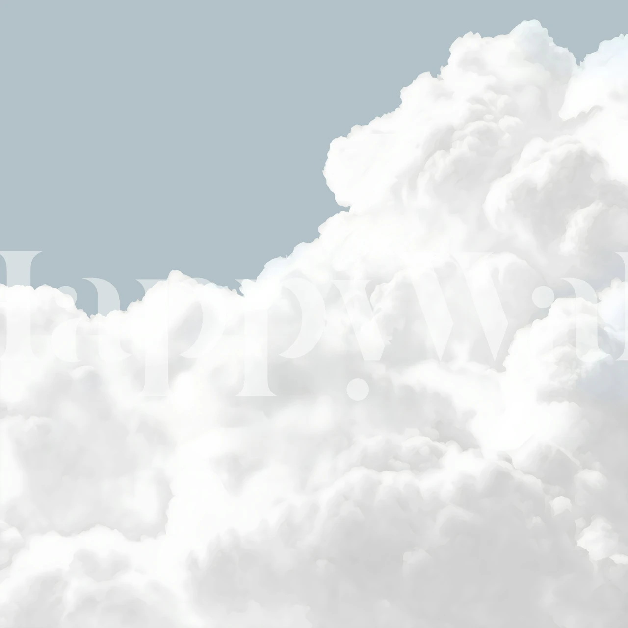 Dreamy Clouds Serenade wallpaper in una stanza