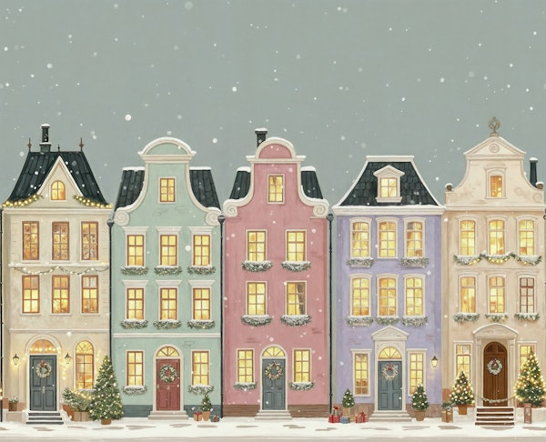 Charming Winter Village