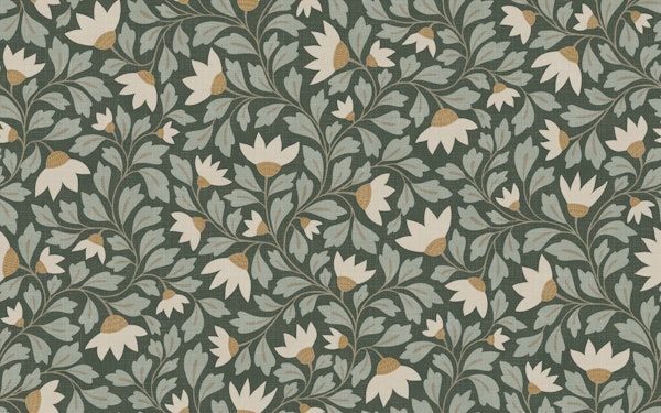 cottage wildflowers - dark green