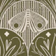 Boho Art Nouveau Butterfly Olive