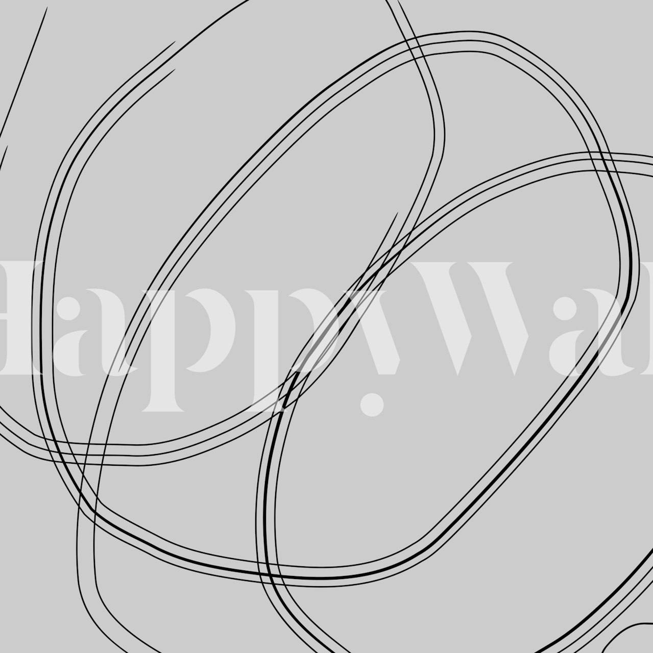 Sleek Linear Flow papel pintado en una habitación moderna