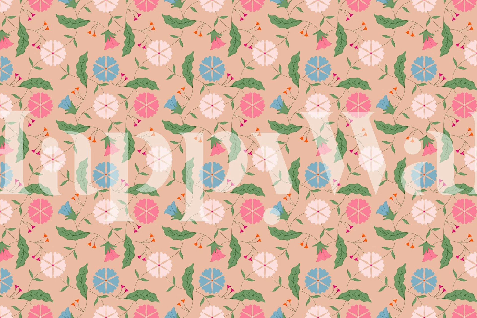 Blumen Tapete, die bunte Blüten zeigt