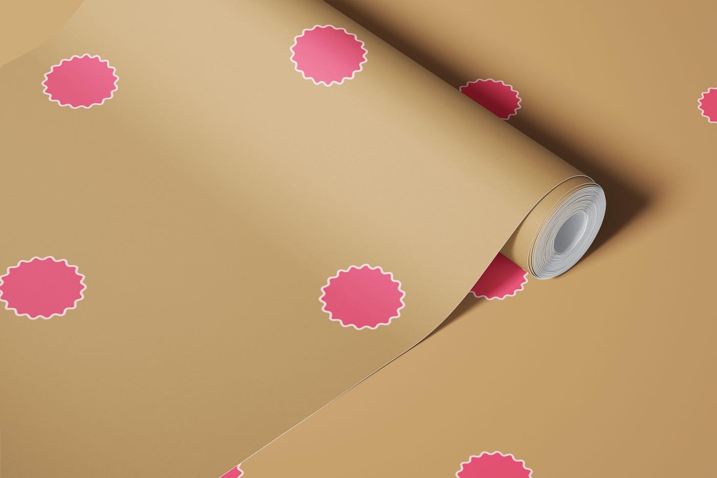 Rickrack Bloom - Folk Motif wallpaper roll