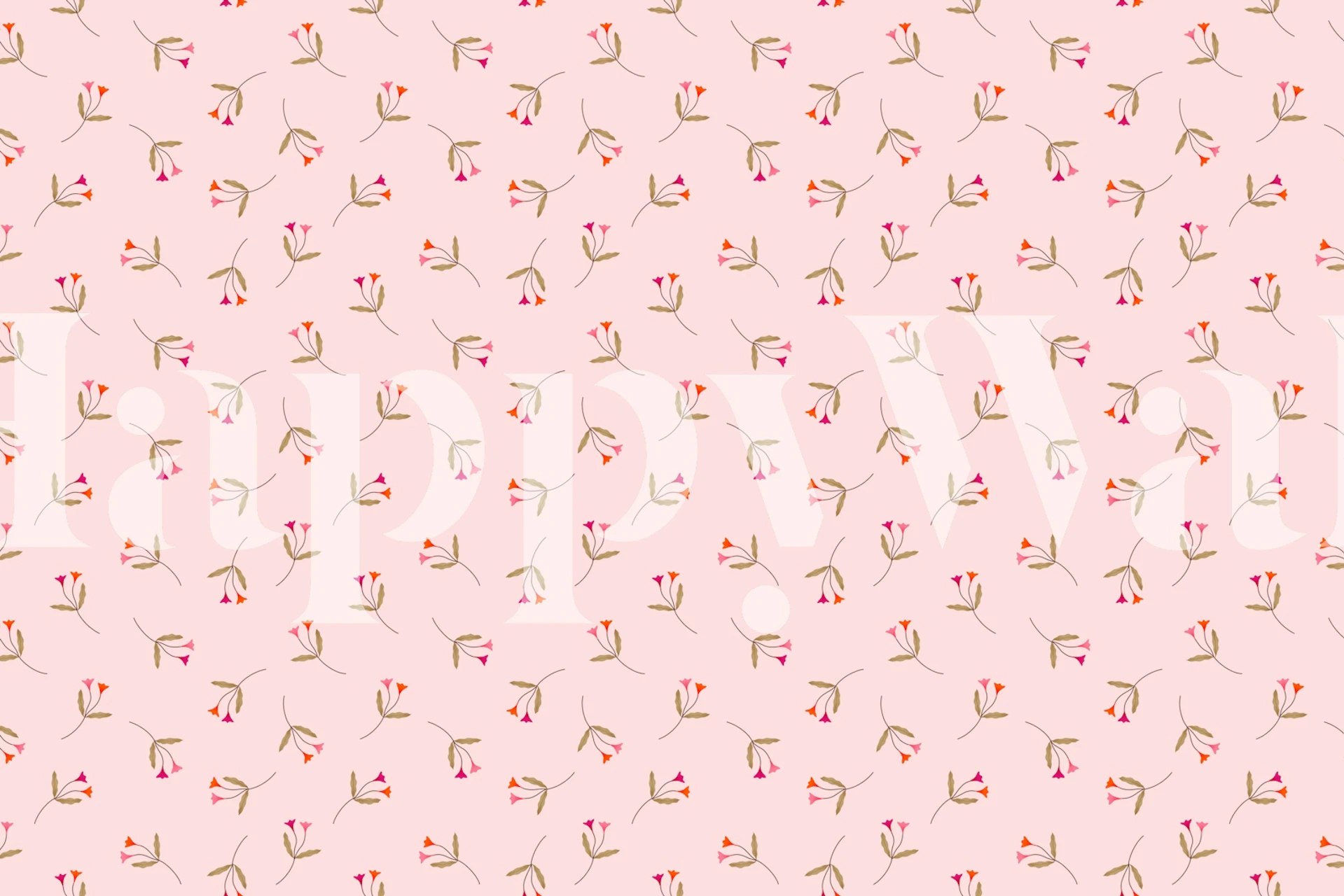 Pressed Posies floral art wallpaper design