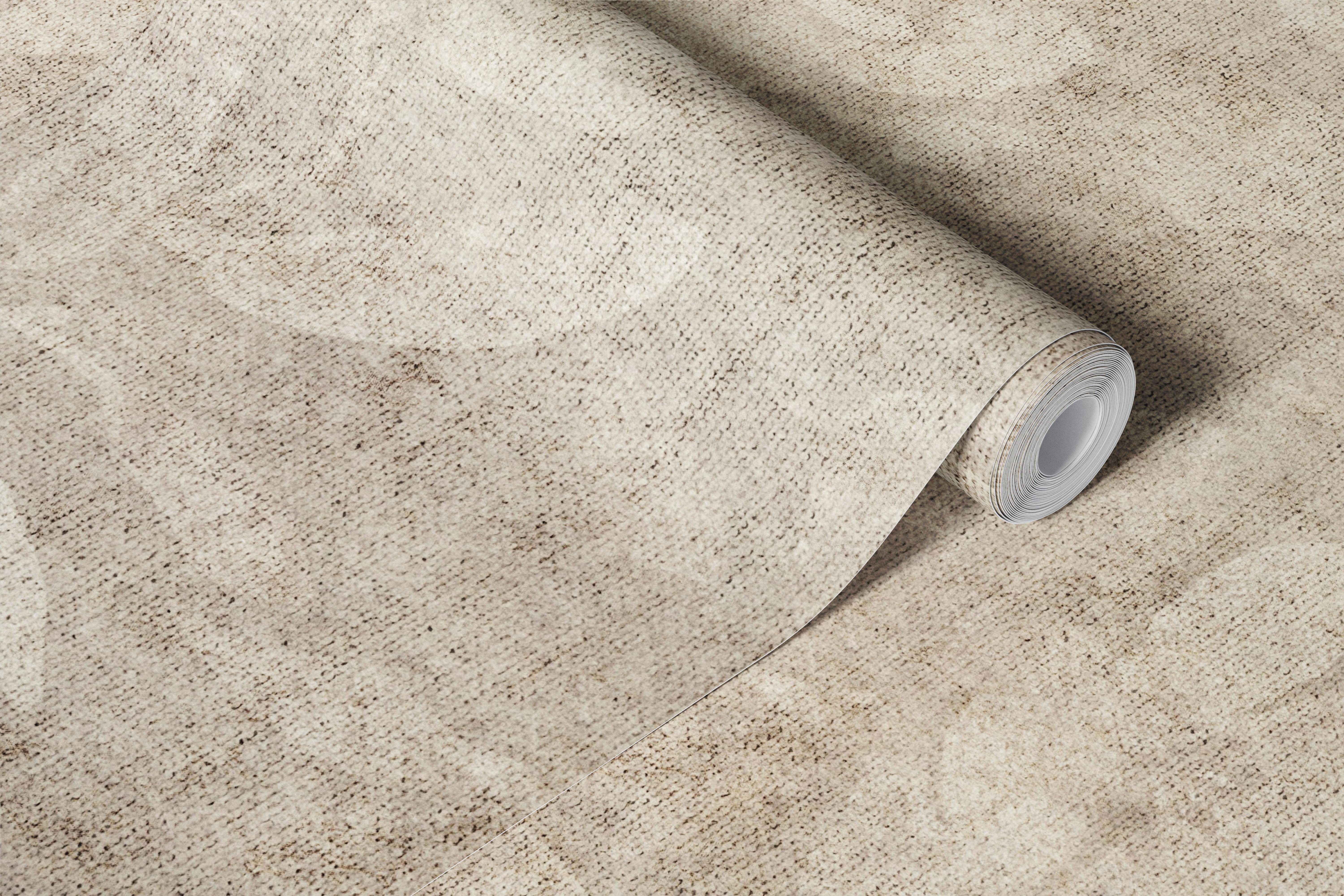 Subtle blooms neutral beige brown wallpaper in a room