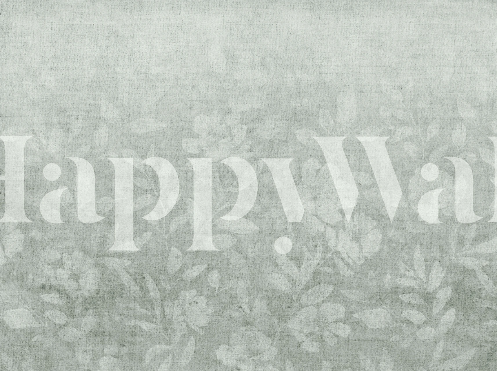 Subtle blooms grey green papel de parede em um quarto