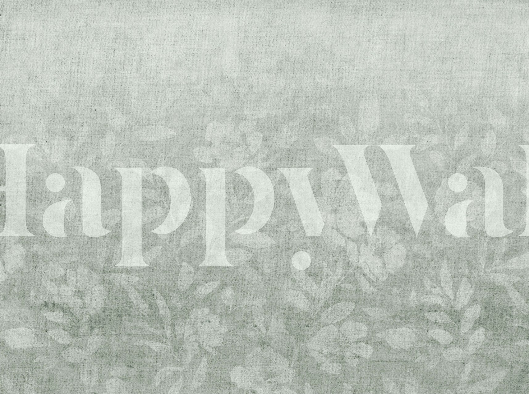 Subtle blooms grey green papier peint dans une pièce