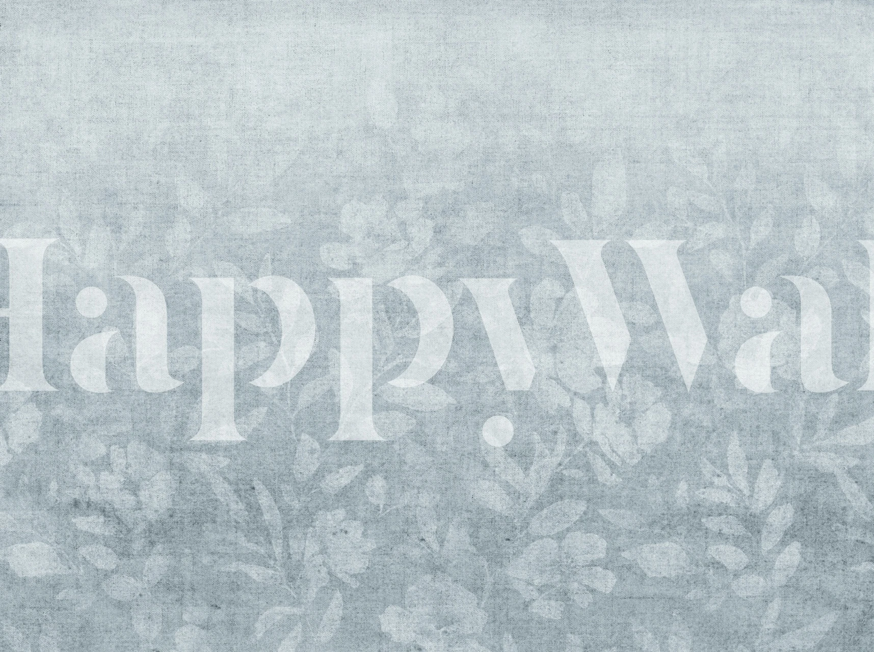 Subtle blooms grey blue wallpaper in a room