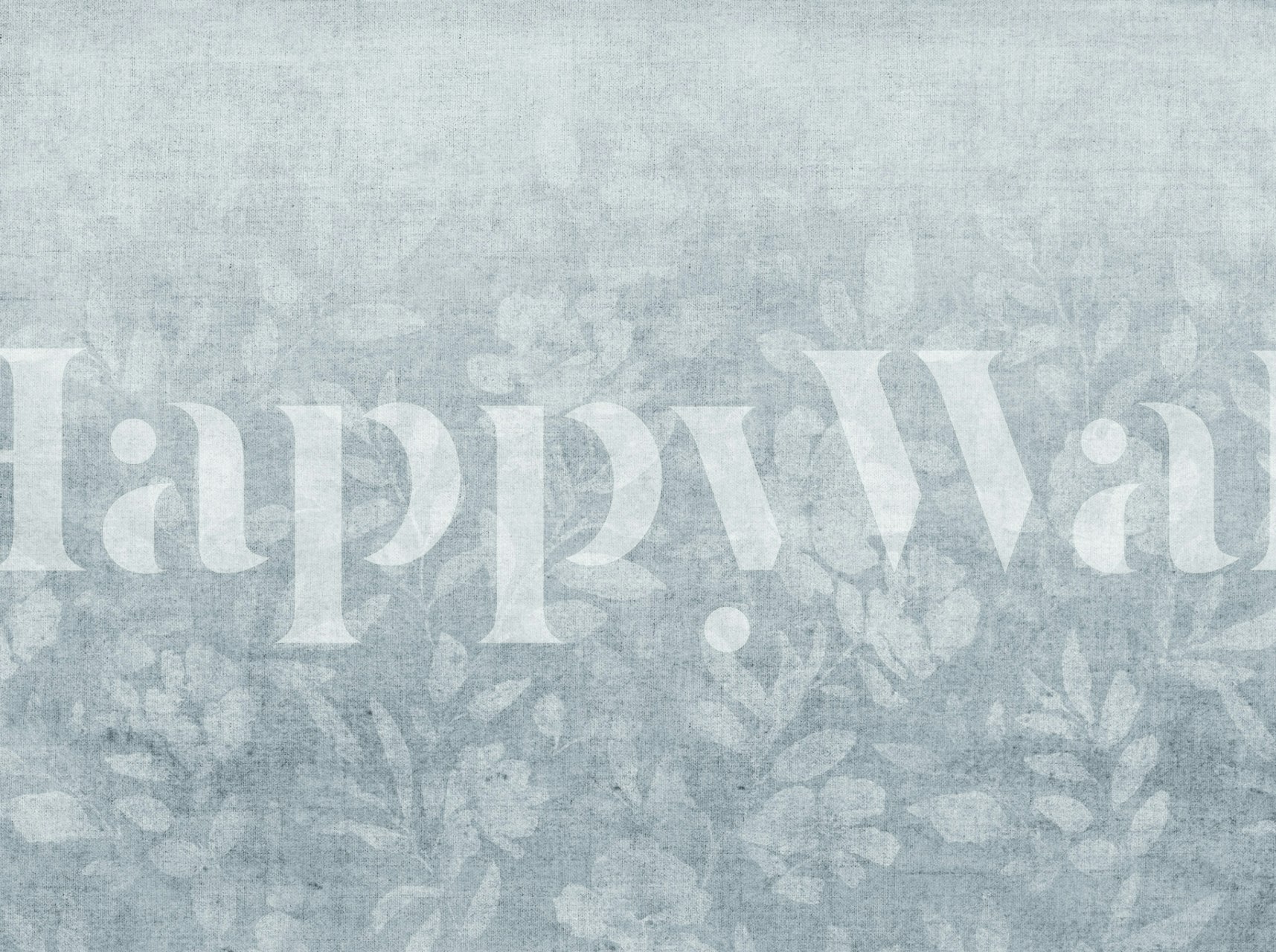 Subtle blooms grey blue tapet i et rum