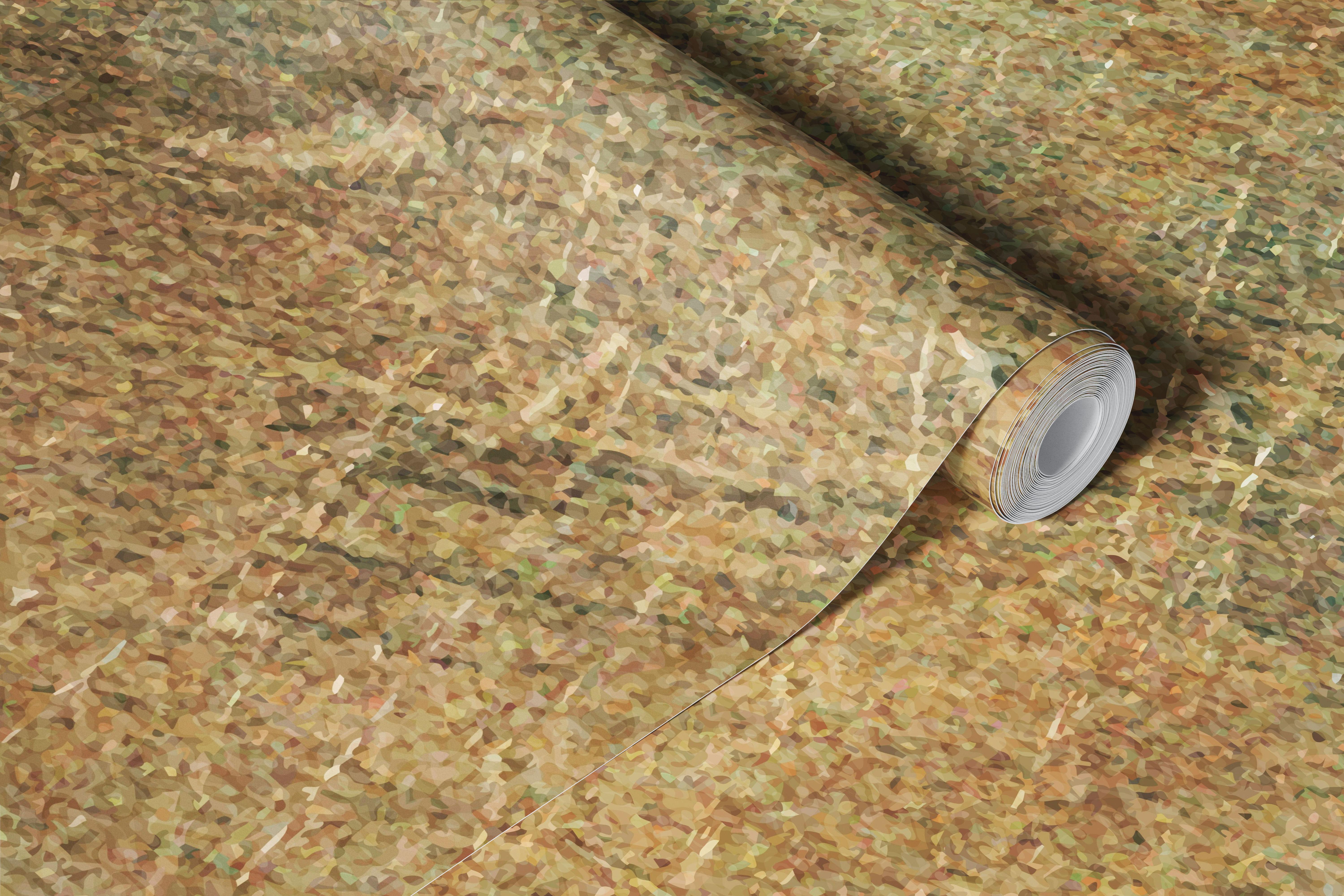 Rustic bronze textured wallpaper creating a metallic look