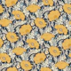 Vintage Poppy in yellow cream beige navy blue