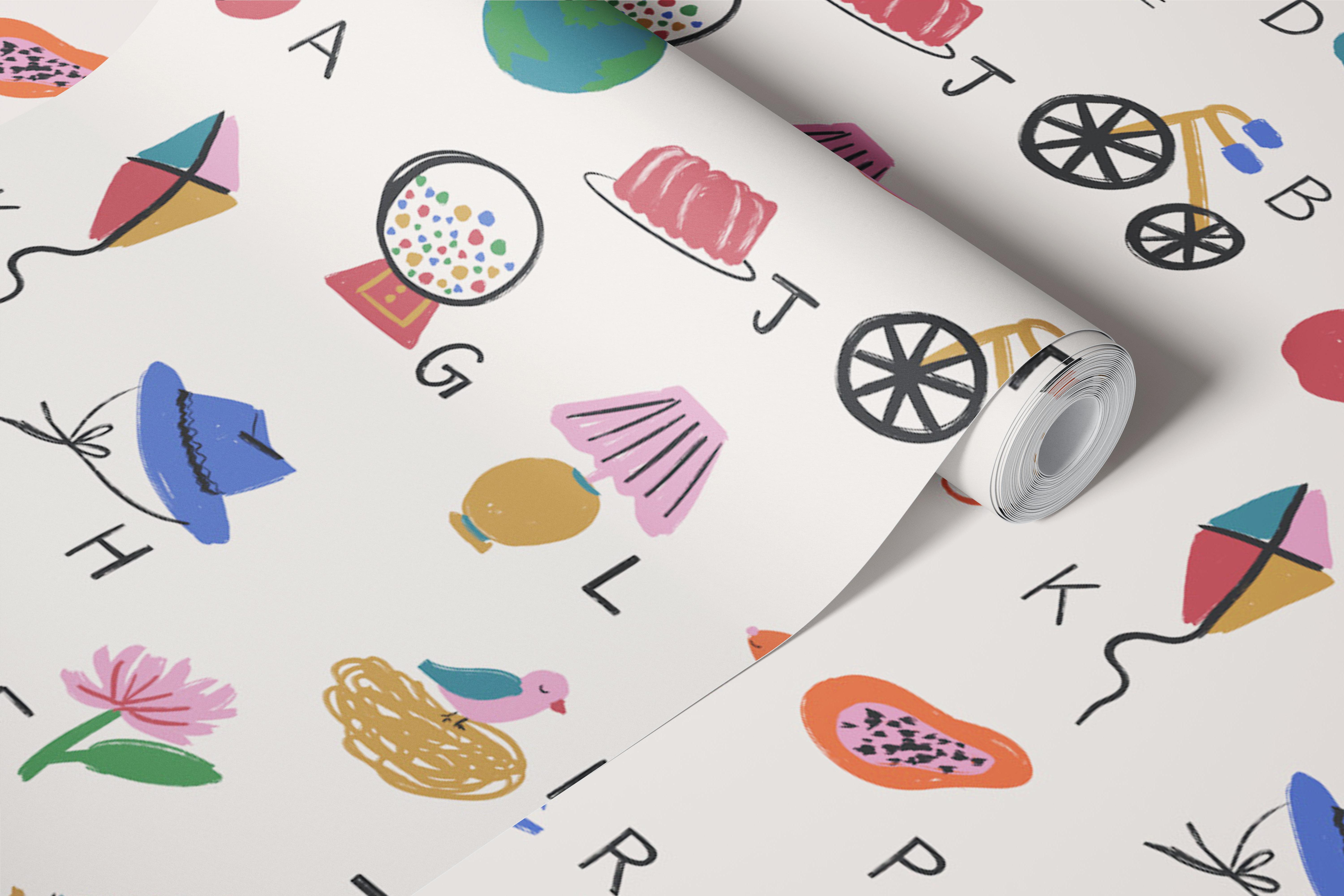 Έγχρωμος σχεδιασμός wallpaper alphabet