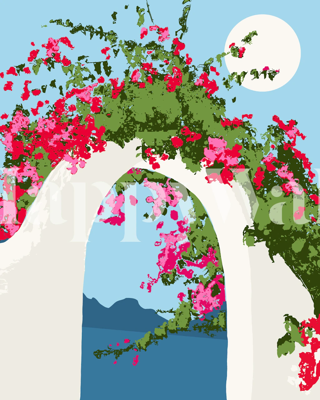 Bougainvillea Arch tapet i et rum